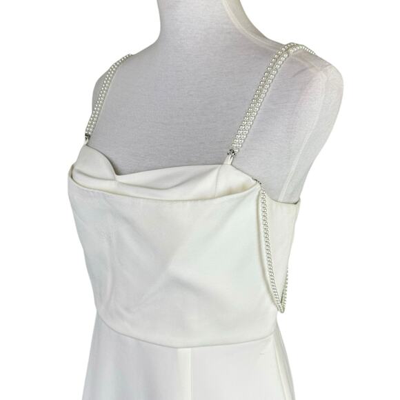 Antonio Melani NWT Daria Crepe Pearl Strap Sleeveless Midi Formal Sheath Dress - Picture 6 of 16